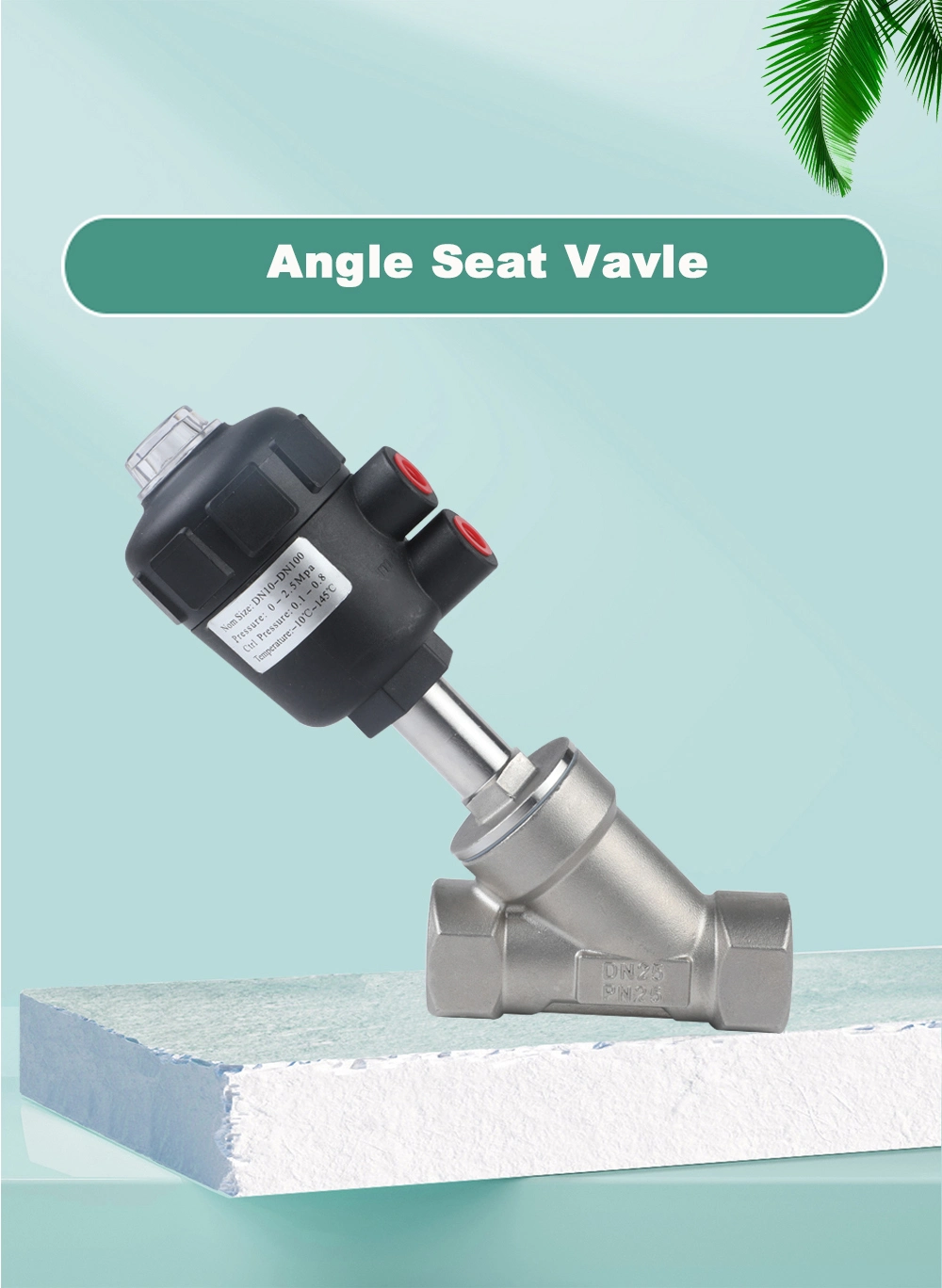 Y-Type Factory Directly Wholesale Pneumatic Angle Seat Valve DN25 1 Inch