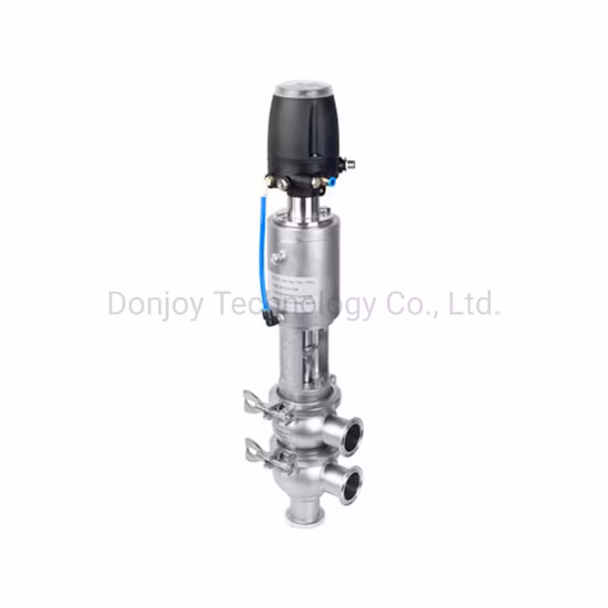 Acier inoxydable inversant la valve pneumatique pharmaceutique de Seat de détournement avec le positionneur