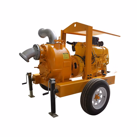 Pompe de traitement des eaux usées centrifuge auto-amorçante à moteur diesel de 6 pouces