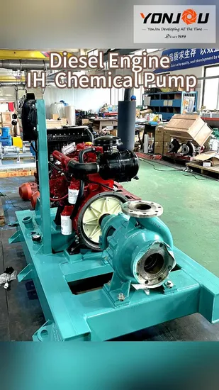 Pompe centrifuge chimique de l'eau en acier inoxydable à un seul étage d'aspiration finale à volume élevé Ih pour le traitement de l'alimentation acide